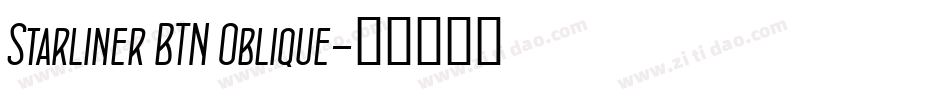 Starliner BTN Oblique字体转换